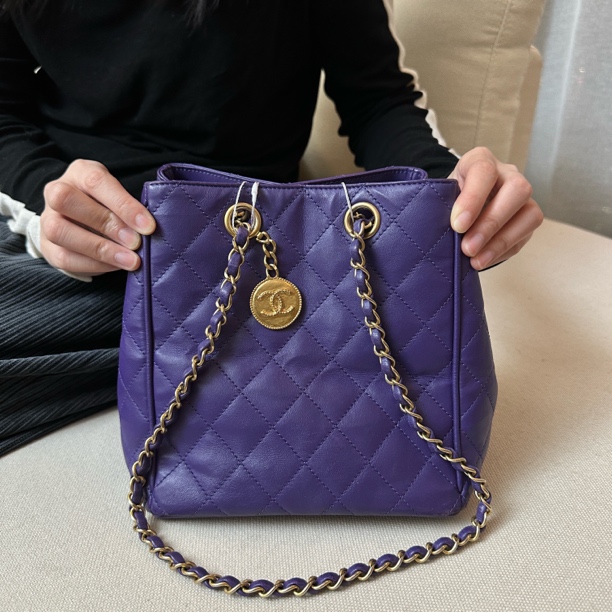 95新 Chanel/香奈儿 上海包展/金币水桶包/成色直播间为准