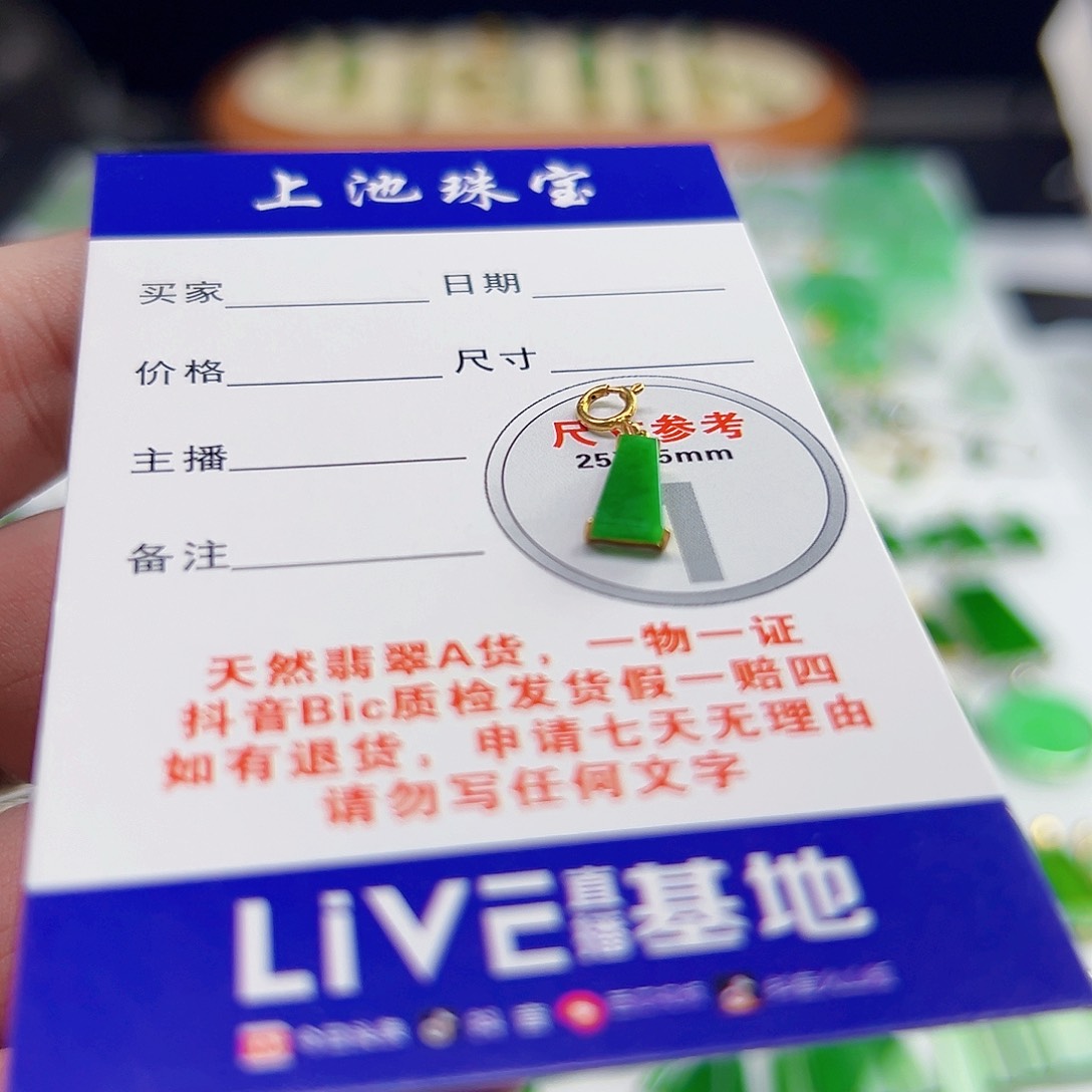 颈饰18K金镶嵌翡翠翡翠