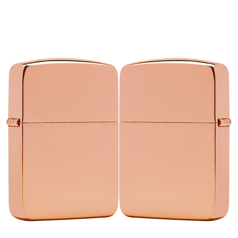 ZIPPO/之宝打火机1941军机新底刻【镀玫瑰金光板】正品煤油DYJ1