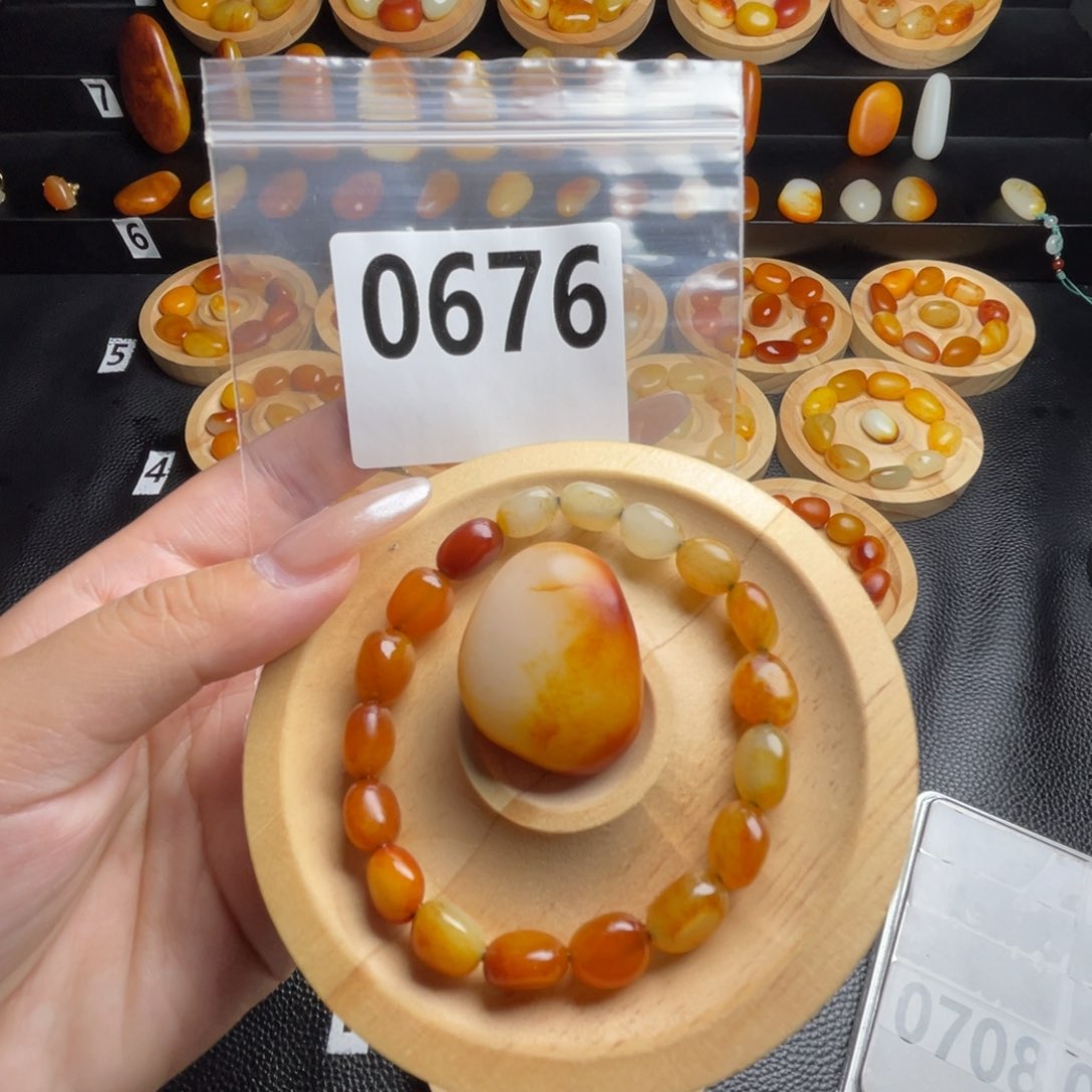 皮***戏手串未镶嵌和田玉