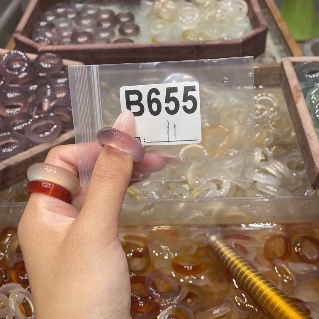 玛瑙/玉髓未镶嵌戒指655