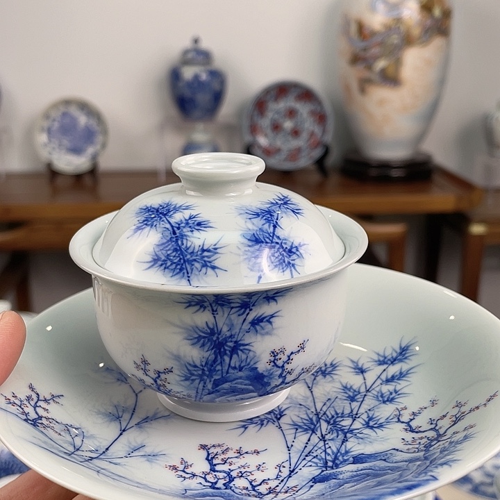 景德镇手绘青花主人杯