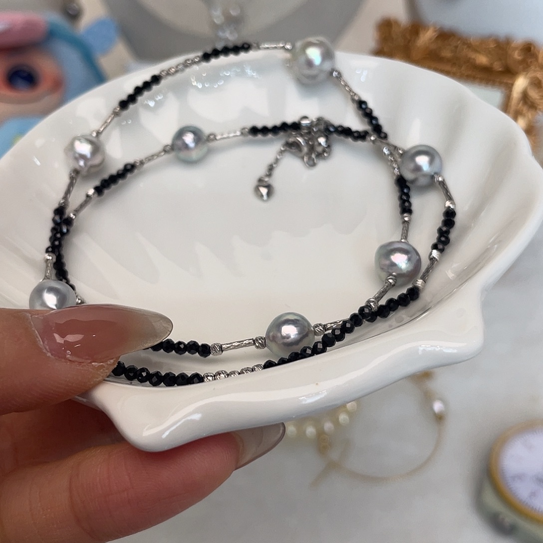 颈饰银S925镶嵌海水珍珠