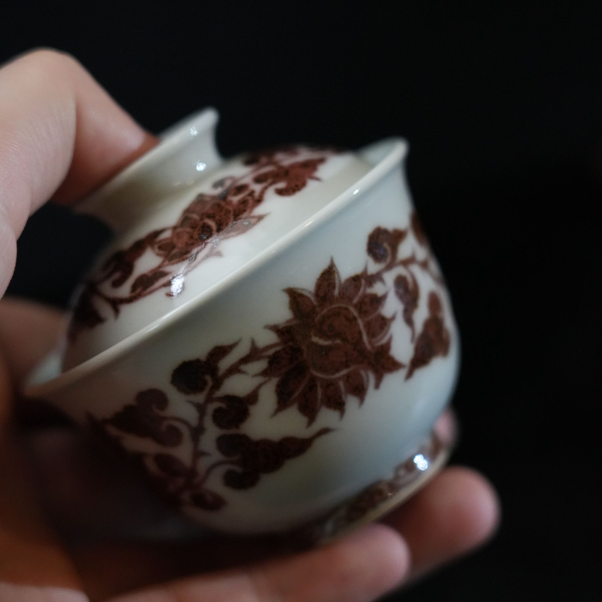 【雲梦】畅怀堂-缠枝莲岩茶宝宝盖碗