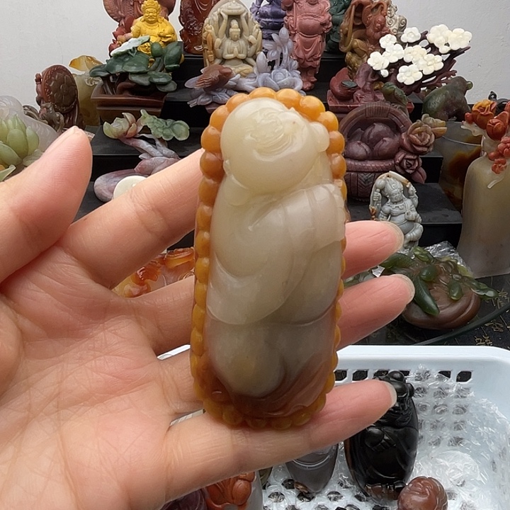 石英质玉未镶嵌手把件