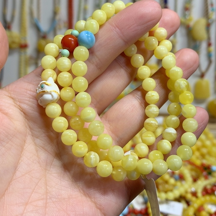 蜜蜡未镶嵌裸石6.5mm