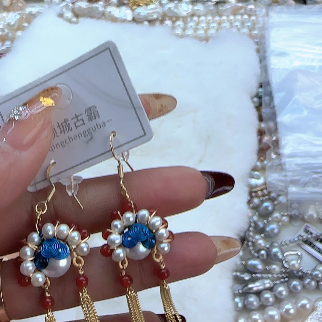 银S925镶嵌项链定制510淡水珍珠