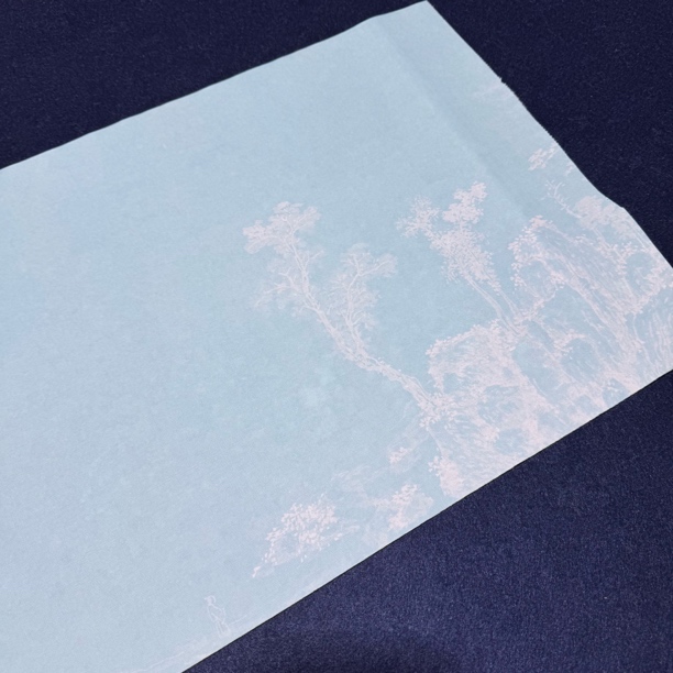 【纳米赵孟頫烟雨叠嶂图长卷】大风堂半生熟毛笔书法国画作品宣纸