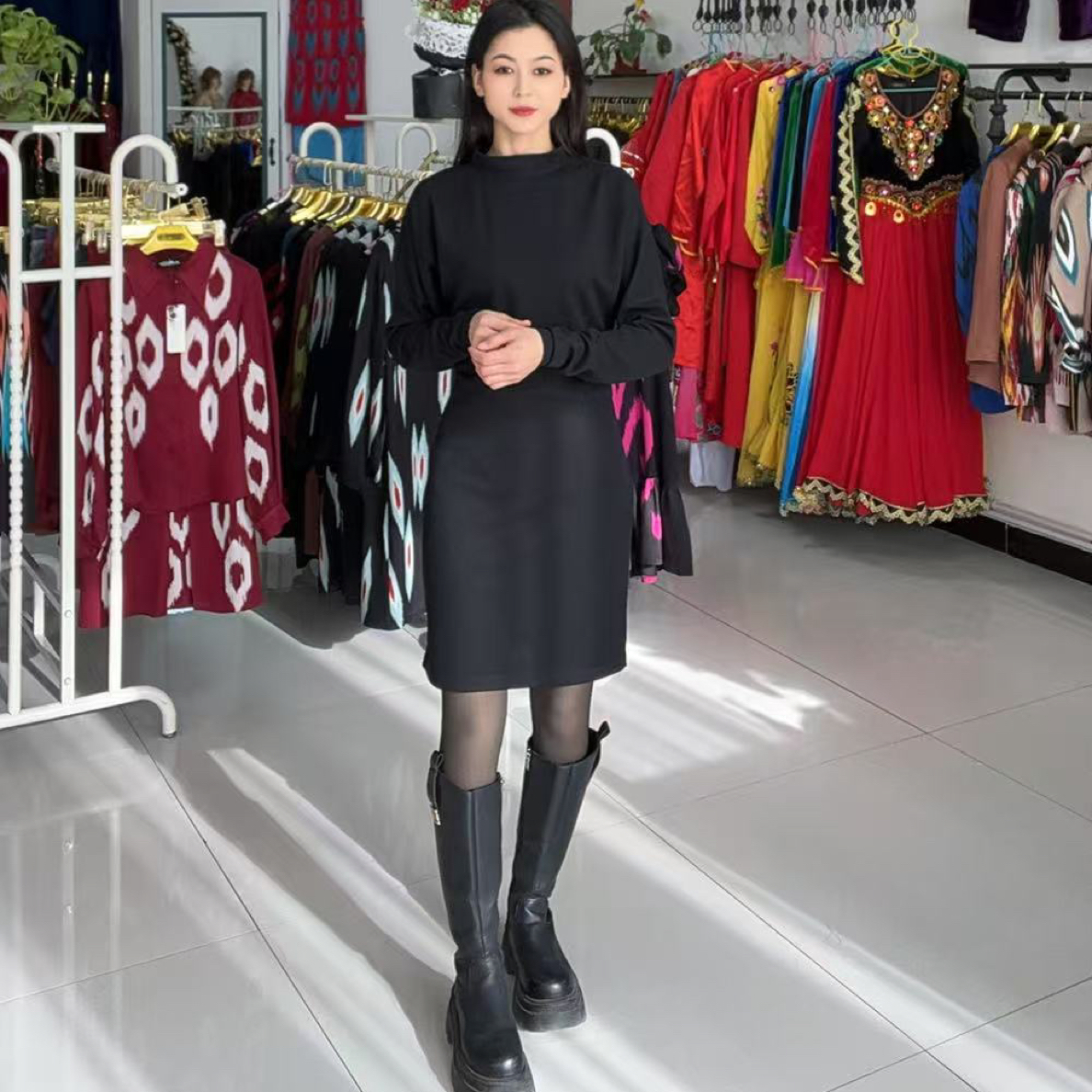 新款连衣裙蝙蝠袖( tutax, yanglikkoynak）