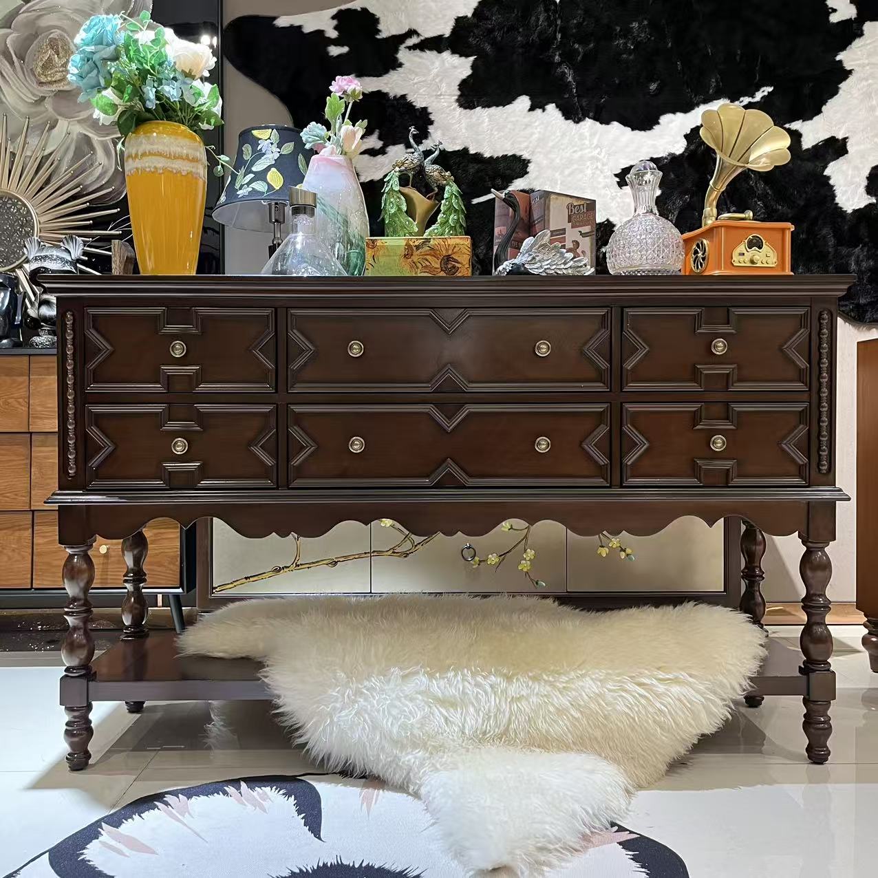 【喜悦家具】GH722#克罗心玄关柜   150*40*93
