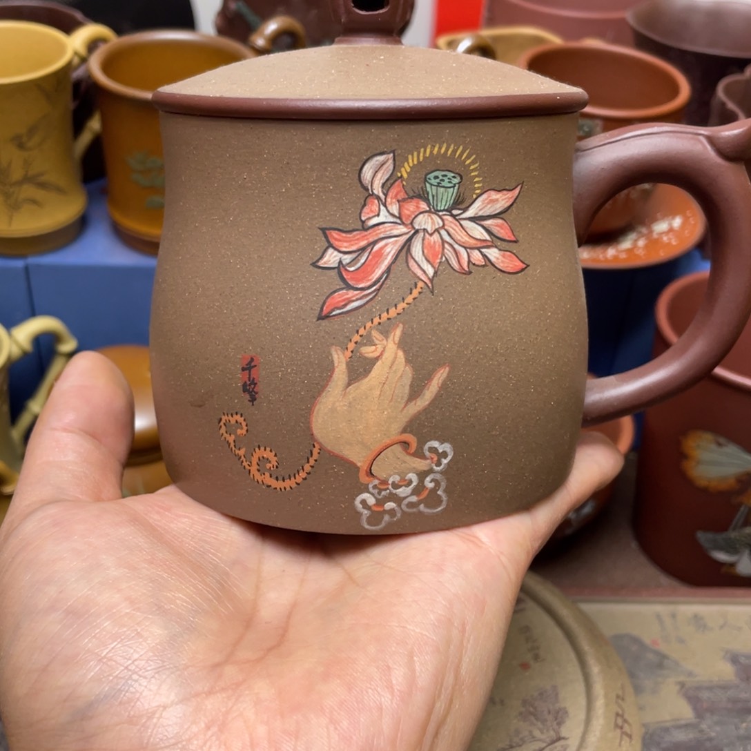 紫砂茶杯紫砂主人杯400cc