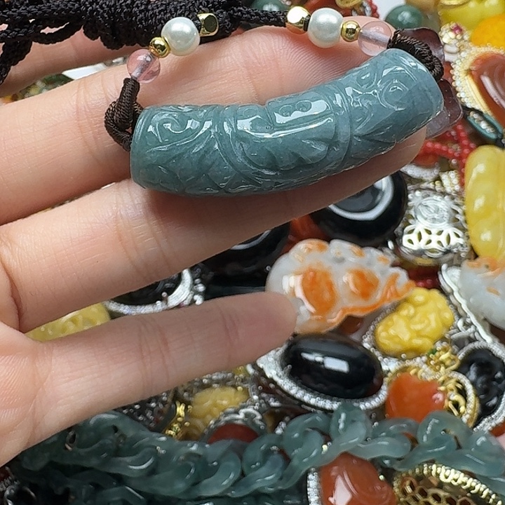 翡翠未镶嵌项链翡翠