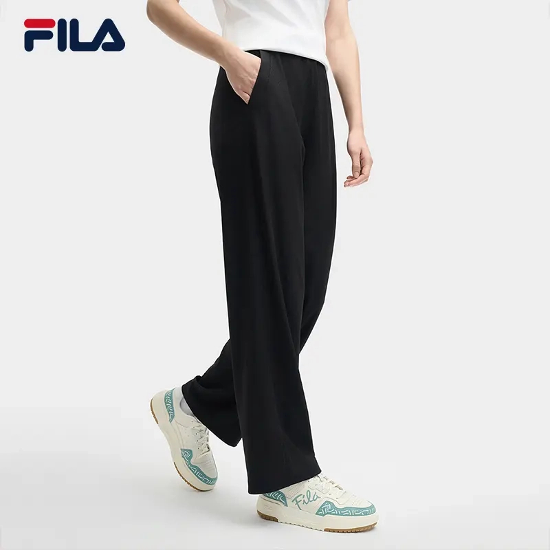 Fila/斐乐春季女款休闲裤针织夏季春夏宽松垂感束脚F11W528603F