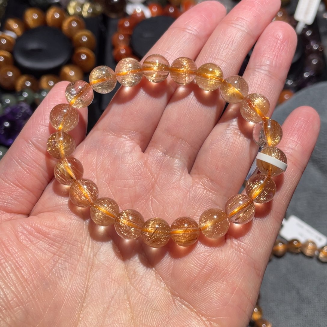 水晶手链未镶嵌发晶9mm