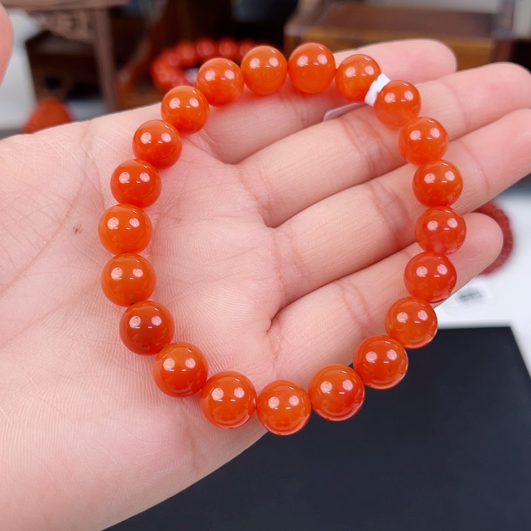 南红玛瑙保山滴水洞单圈9mm未镶嵌