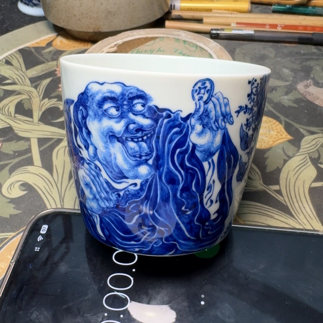杨*纬小雨山堂青花瓷杯