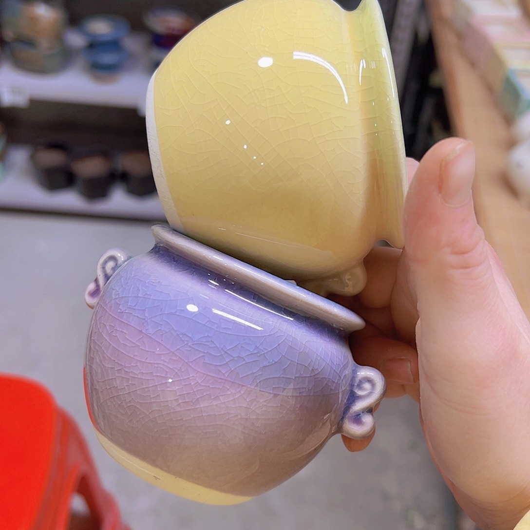 红陶陶瓷花盆当场满12包邮