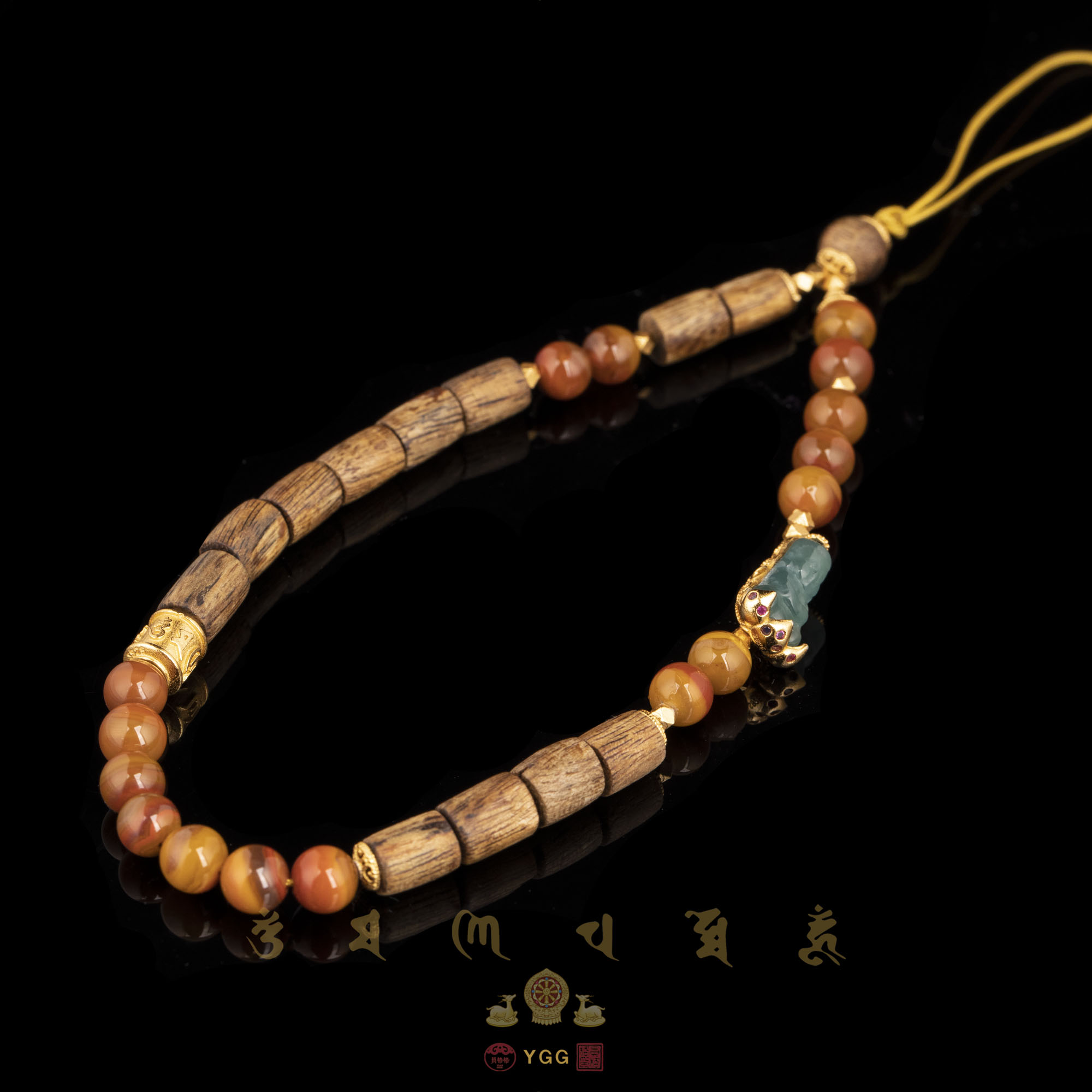 沉香Y员格格/沉香直切桶珠挂件/宝宝佛/IITT11（多样性发）