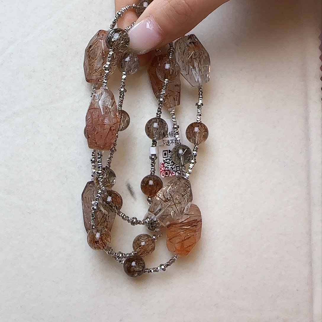 水晶颈饰未镶嵌释*大气上档次