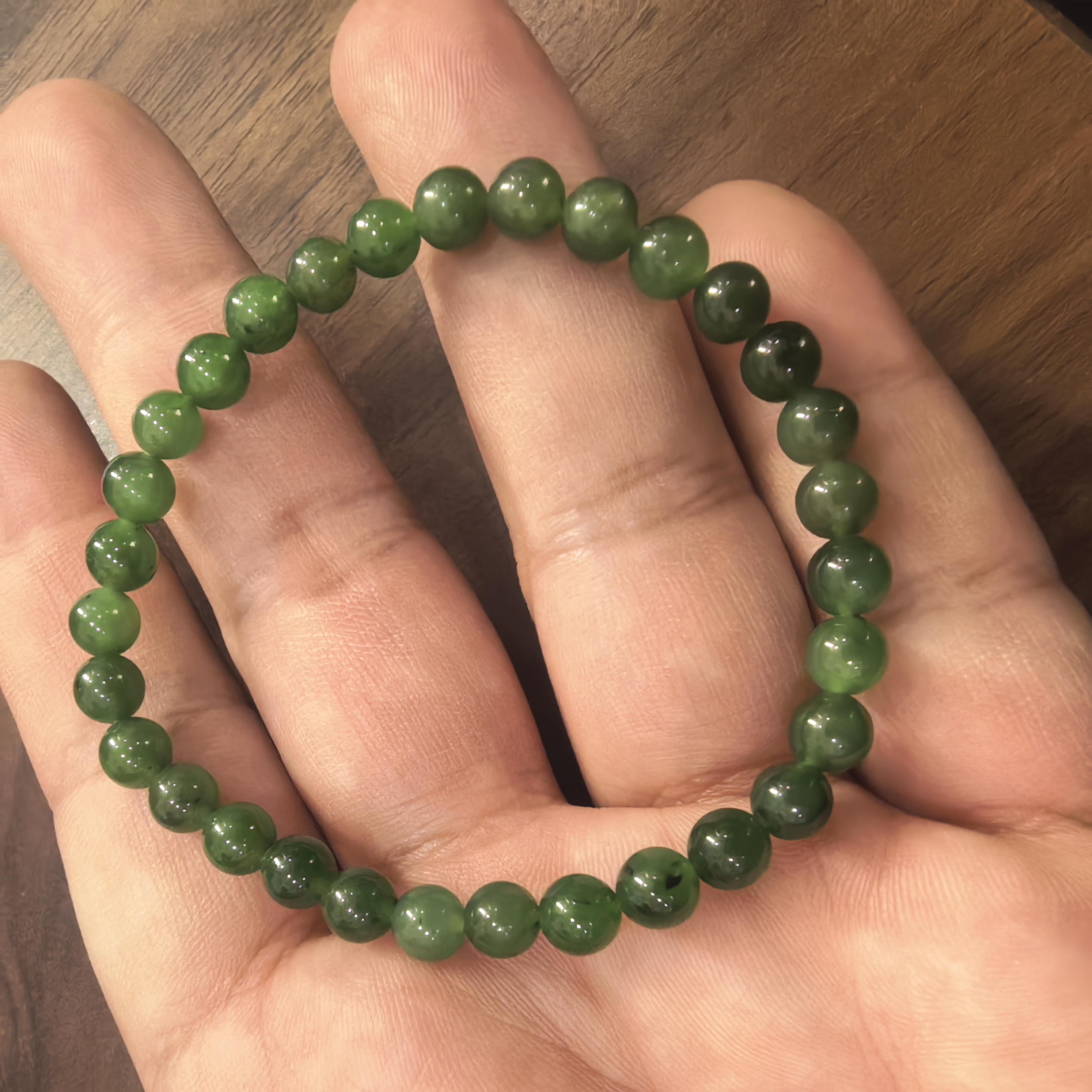 和田玉碧玉卡6手串