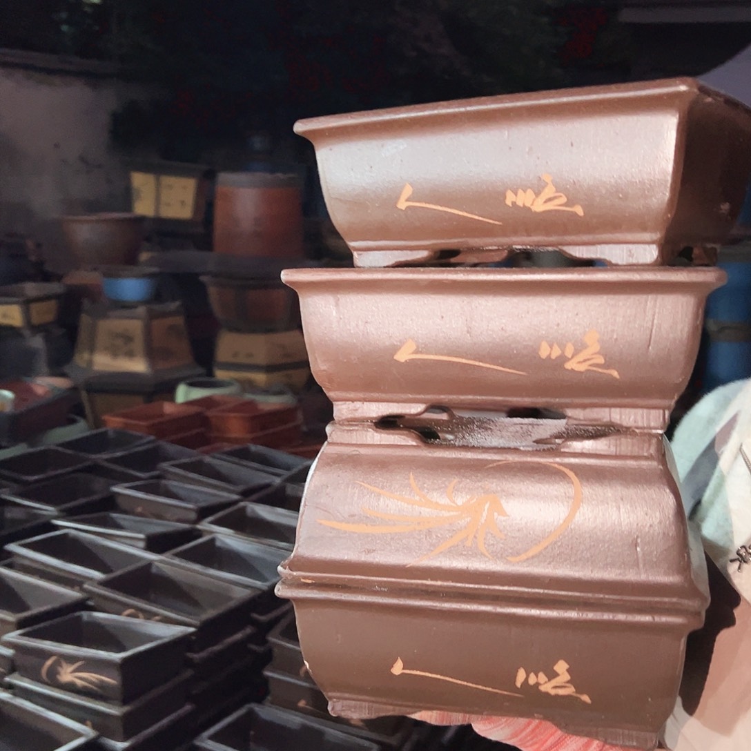 26棕色马槽花盆×4