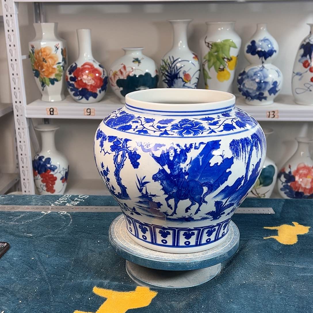 摆件景德镇陶瓷大口鬼谷