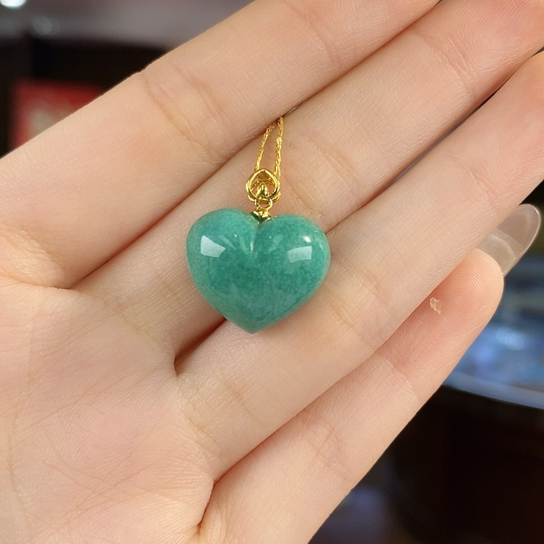 绿松石18K金镶嵌珠宝奇石