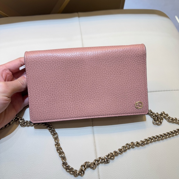 95新 GUCCI/古驰 古驰 Gucci woc包 斜挎包 粉色