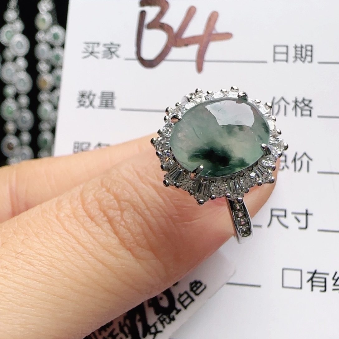 银S925镶嵌手链翡翠