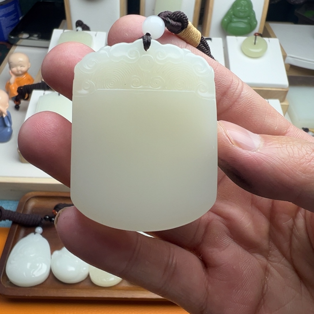 D***1和田玉未镶嵌挂件