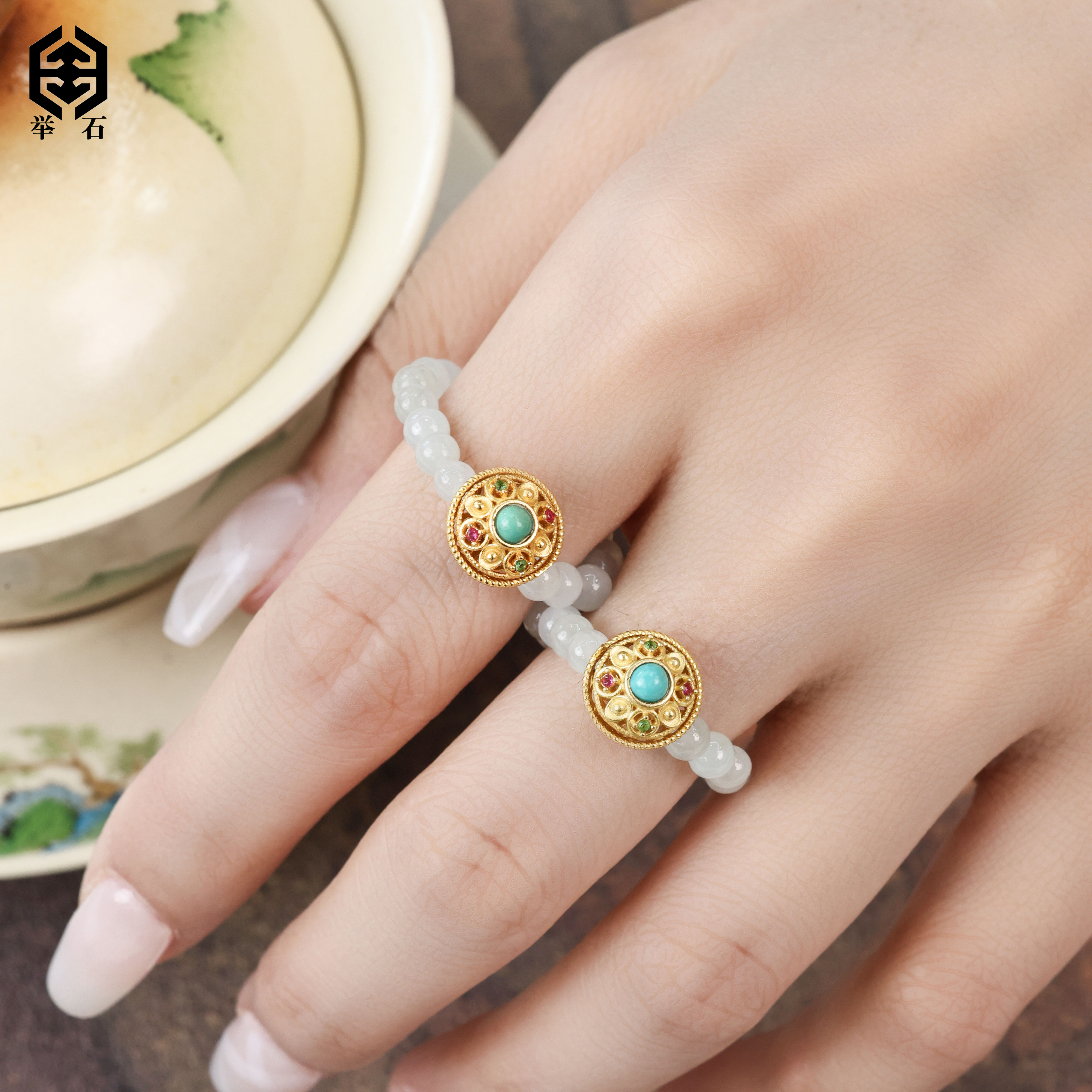 【举石精选】X0629-013-93翡翠戒指（一件/多样性发/约3mm+）H