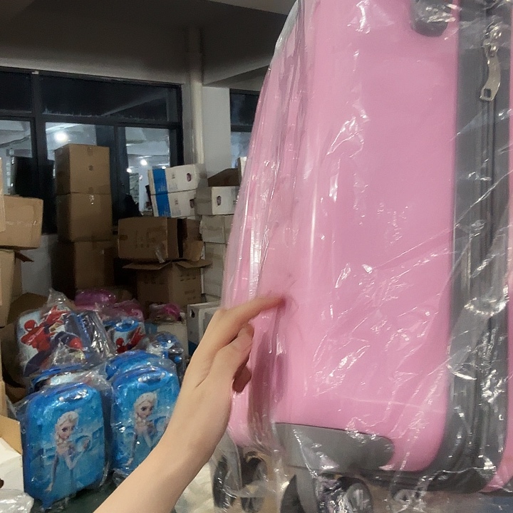 棉纯粉色圈圈猫猫行李箱