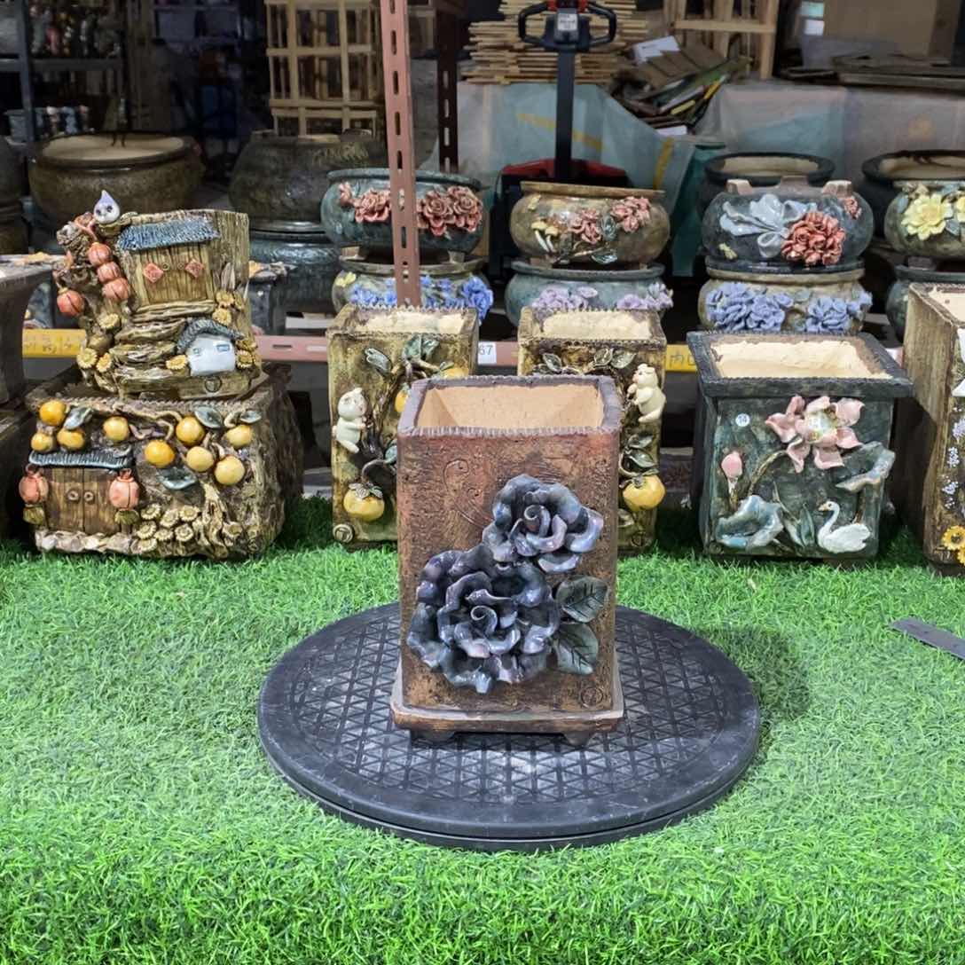 红陶青藤花器多肉花盆