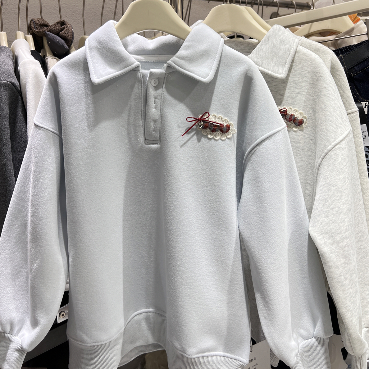 奥利绒！polo女孩加绒卫衣2025冬童品