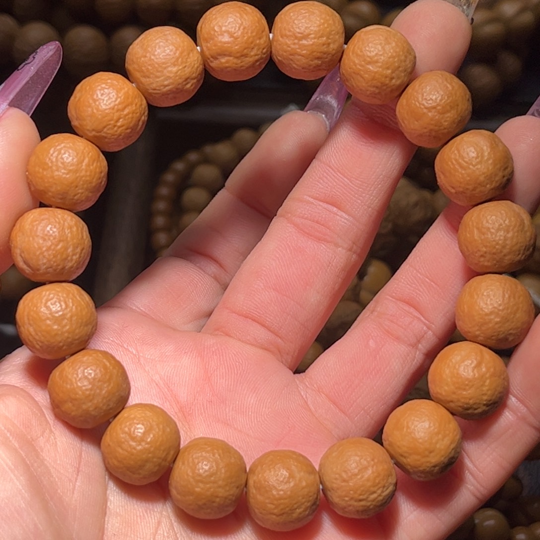 吊坠猴头核桃12+龙岩料雕刻沙糖桔手串全品无瑕无药