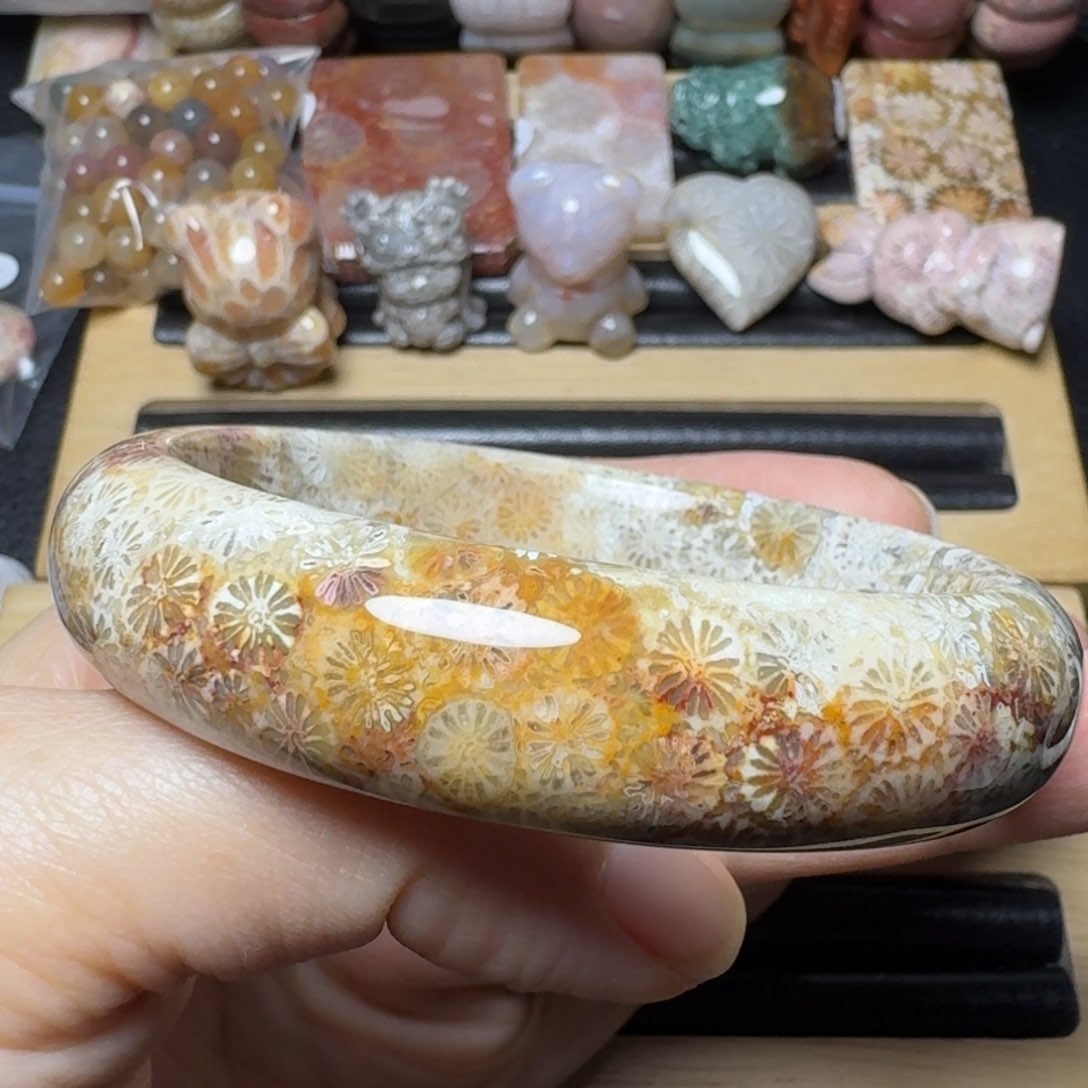 硅化玉56彩花未镶嵌