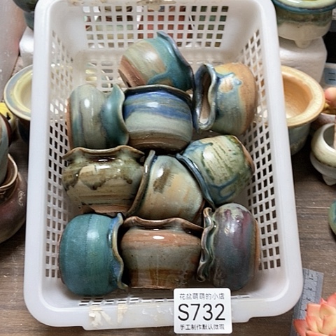 紫砂花盆732微瑕品口径4到5左右