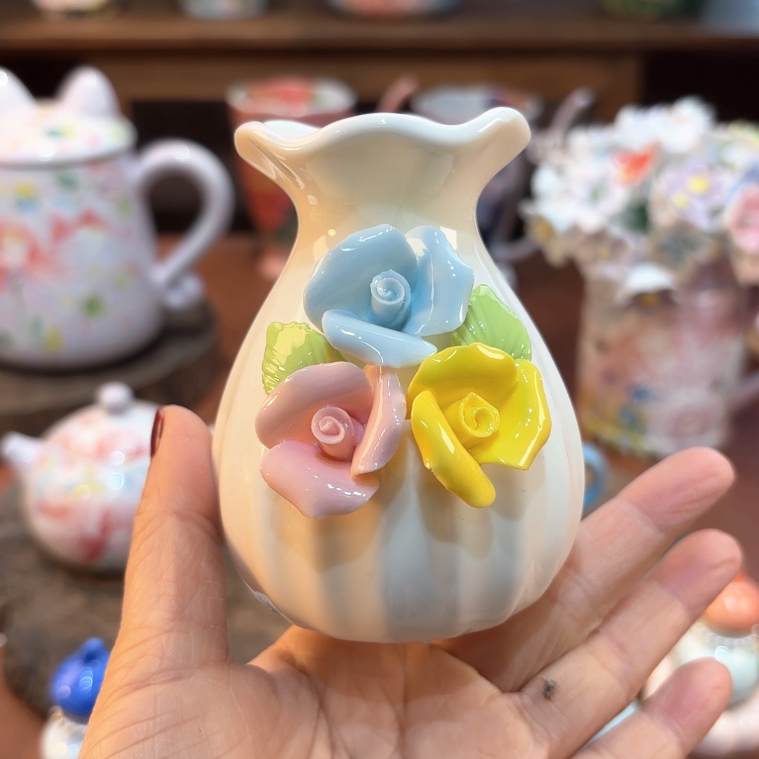 瓷片景德镇手绘高温釉下彩陶瓷茶具