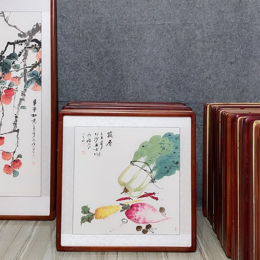 【闪购商品】国画书画作品带框65×65厘米