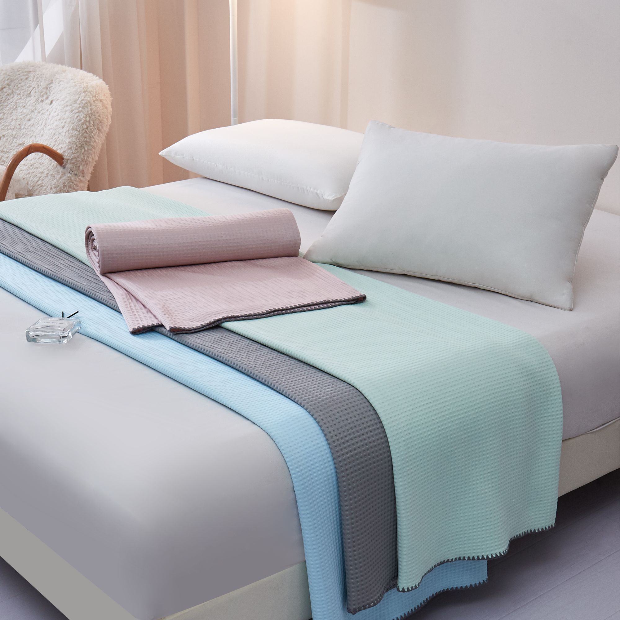 【暖宿】暖宿华芙格凉感豆豆夏被 凉感丝滑空调被