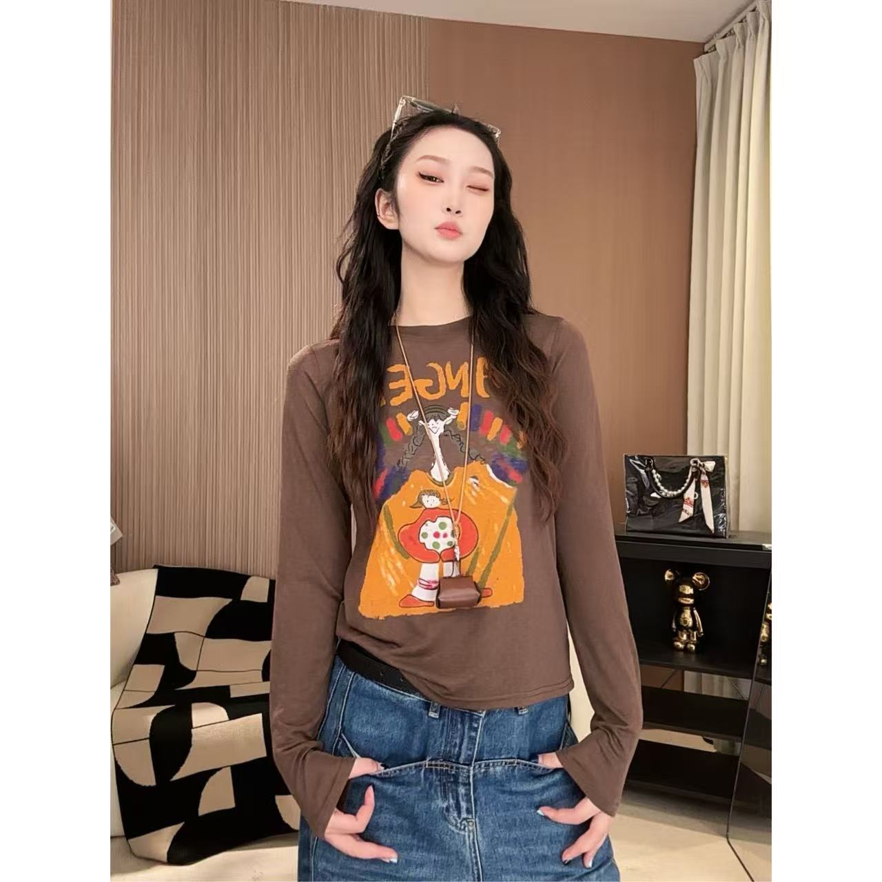 ANGEL HUE-秋冬现货48h「秋意浓」慵懒松弛感休闲内搭打底长袖727