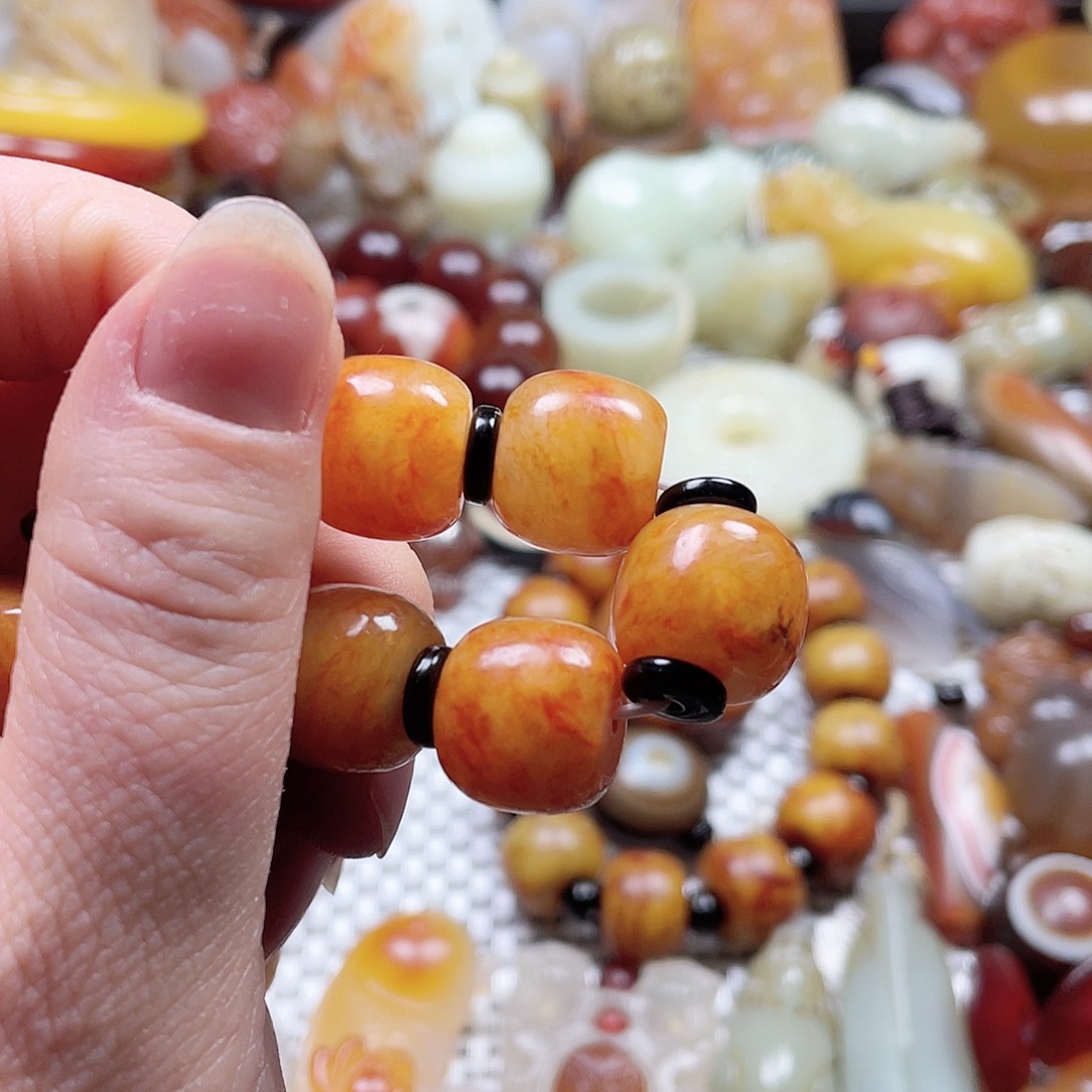 和田玉手链未镶嵌楼*二