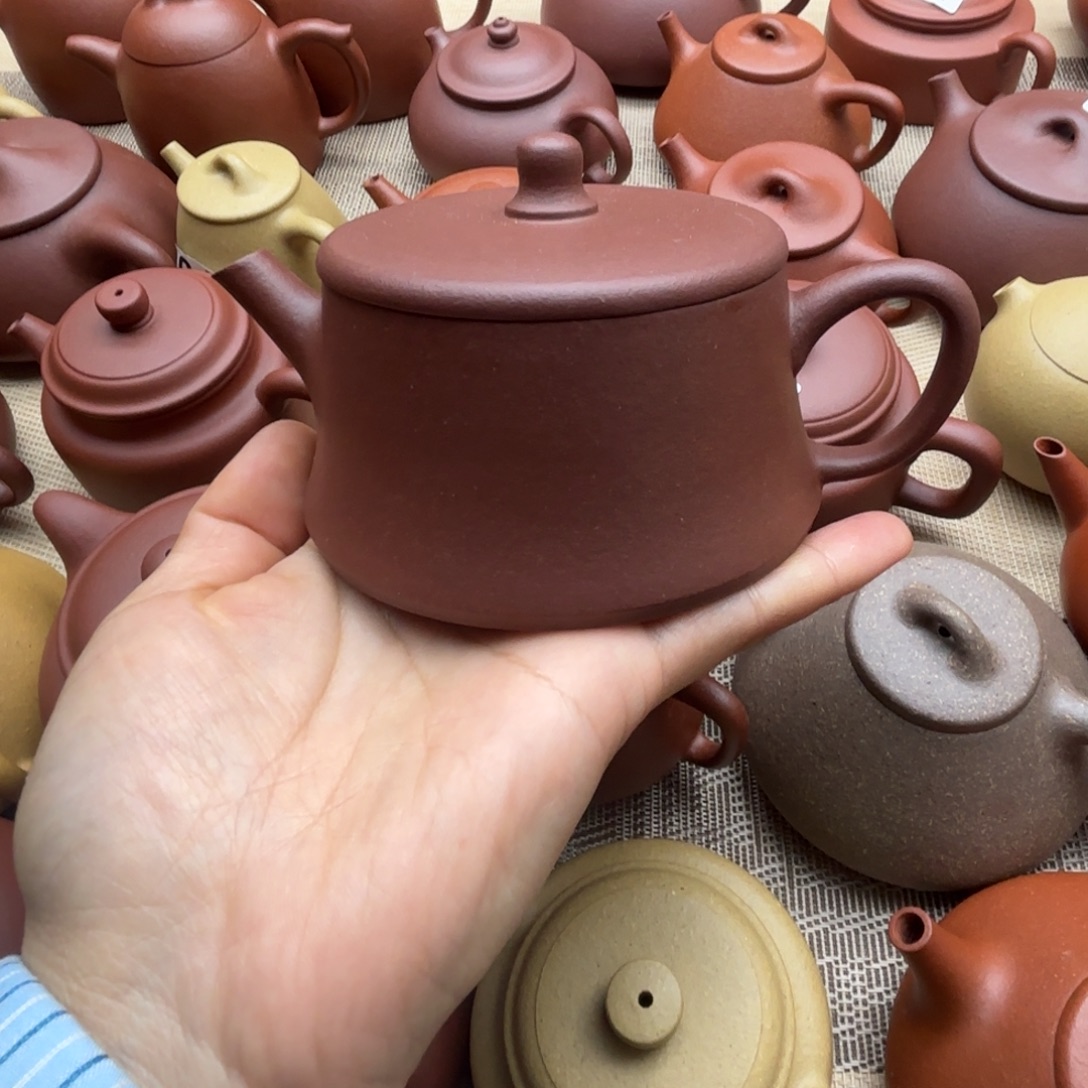 春***困茶壶紫砂紫泥云柱200cc微瑕