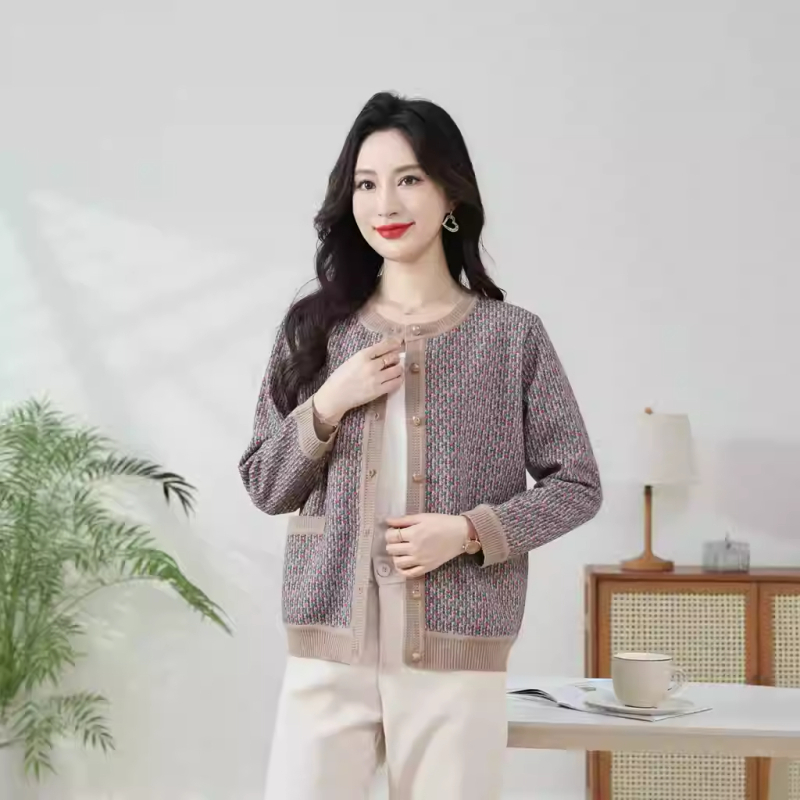 中老年打底女50岁妈妈针织衫秋季