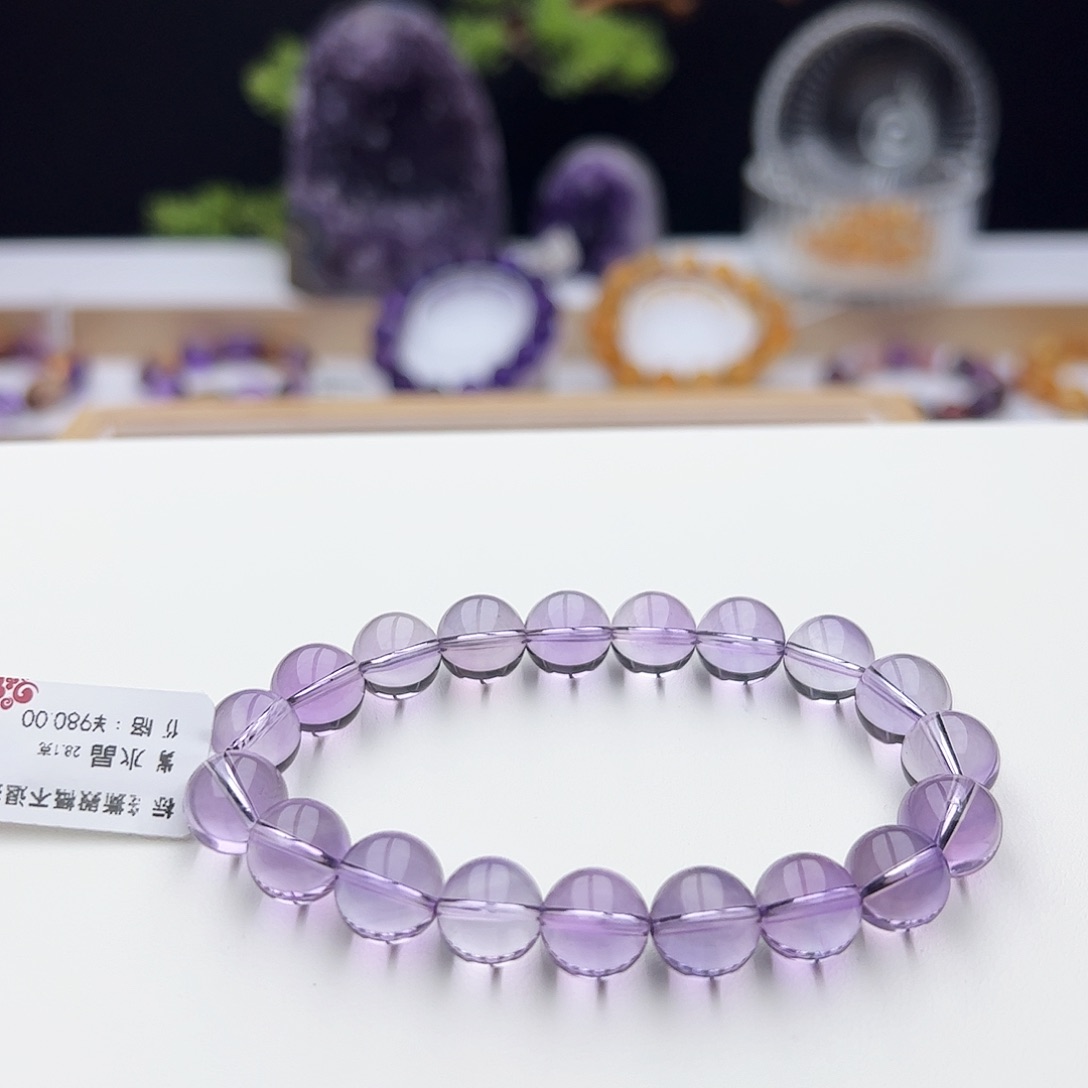 水晶手链未镶嵌梦*呀紫水晶10mm28.1