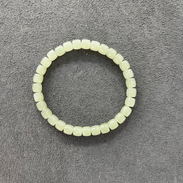 和田玉直切手串5*6mm-0401