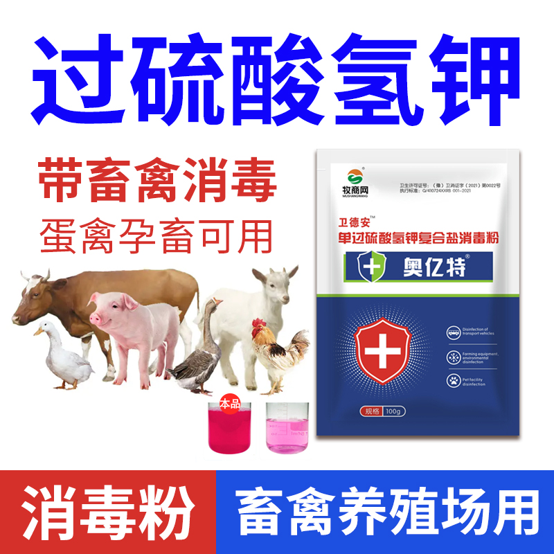 55%含量过硫酸氢钾消毒液畜牧养殖消毒粉鸡鸭鹅鸽适用畜禽