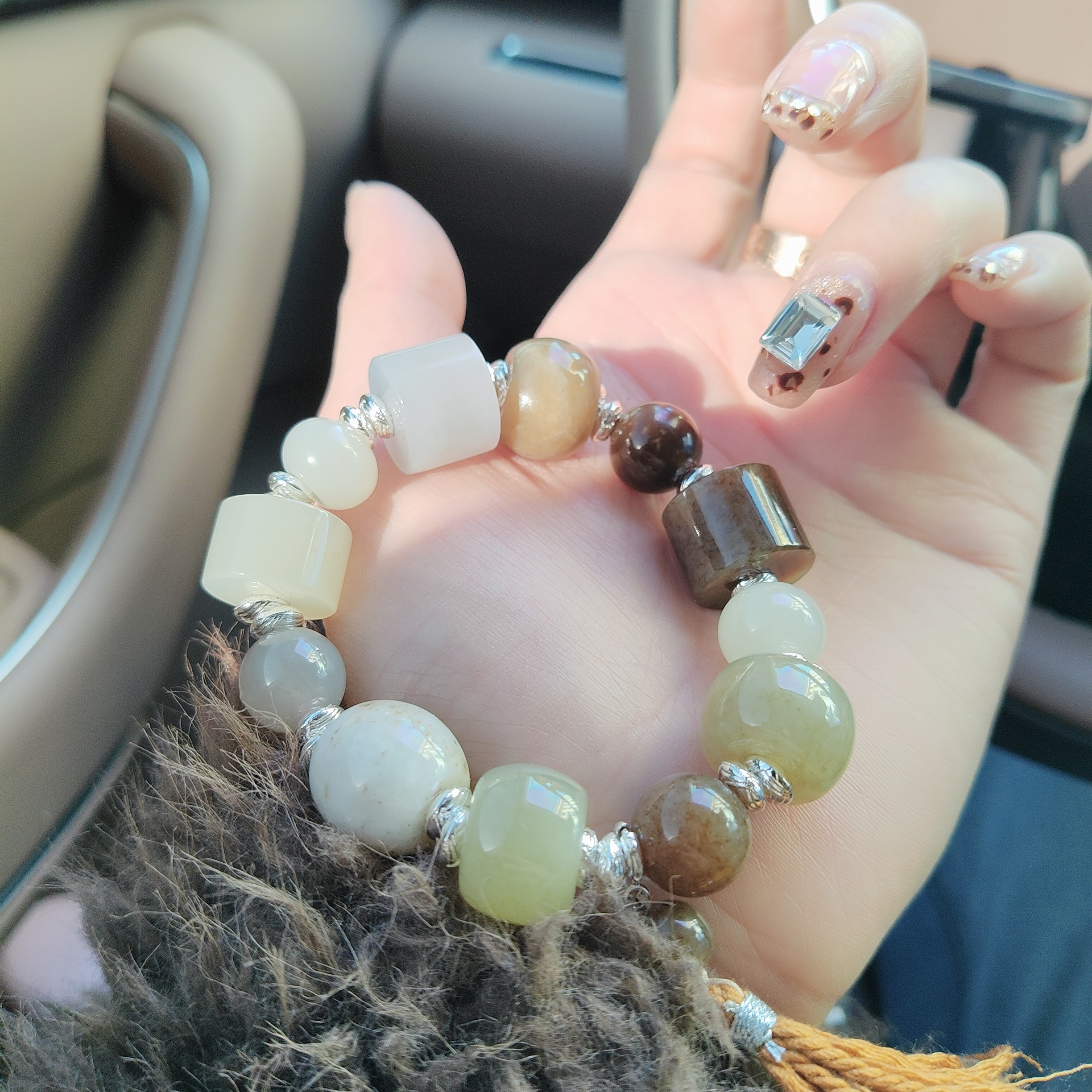 【大冰糖】和田玉多宝手串，多样性发其一