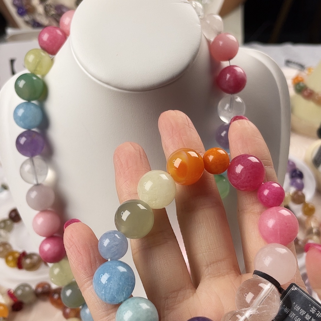 银S925镶嵌手链烟晶