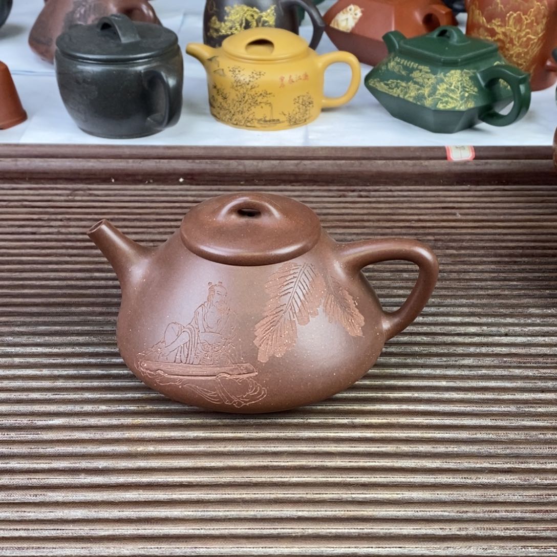 茶壶紫砂白4 子冶石瓢